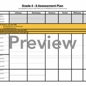 Alberta Assessment Plan Template - Grade 4-6